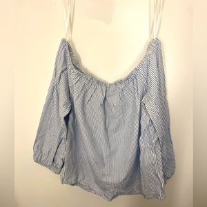 Stripped off the shoulder top
